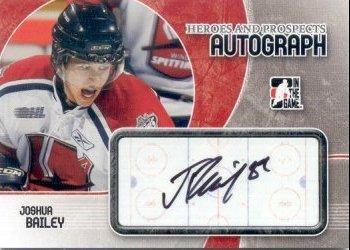2007-08 In The Game Heroes and Prospects - Autographs #A-JB2 Josh Bailey  Front