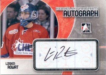 2007-08 In The Game Heroes and Prospects - Autographs #A-LR Linden Rowat  Front