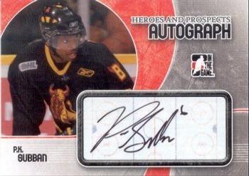 2007-08 In The Game Heroes and Prospects - Autographs #A-PKS P.K. Subban  Front