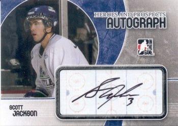 2007-08 In The Game Heroes and Prospects - Autographs #A-SJ Scott Jackson  Front