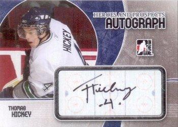 2007-08 In The Game Heroes and Prospects - Autographs #A-TH Thomas Hickey  Front
