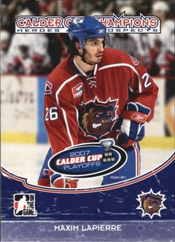 2007-08 In The Game Heroes and Prospects - Calder Cup Champions #CC-05 Maxim Lapierre Front