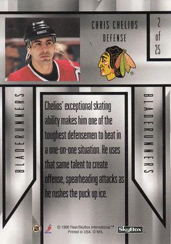 1996-97 SkyBox Impact - BladeRunners #2 Chris Chelios Back