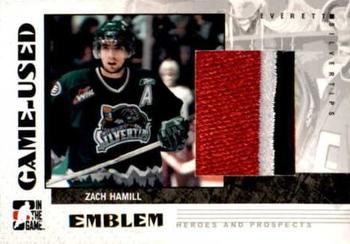 2007-08 In The Game Heroes and Prospects - Emblems #GUE-08 Zach Hamill  Front