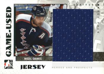 2007-08 In The Game Heroes and Prospects - Jerseys #GUJ-44 Nigel Dawes  Front