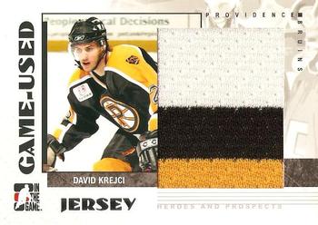 2007-08 In The Game Heroes and Prospects - Jerseys #GUJ-59 David Krejci  Front