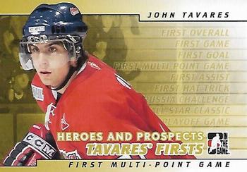 2007-08 In The Game Heroes and Prospects - John Tavares Firsts #JT-04 John Tavares First Multi-Point Game  Front