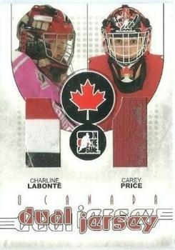 2007-08 In The Game O Canada - Dual Jerseys #DJ-05 Charline Labonte / Carey Price  Front