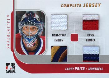 2007-08 In The Game Superlative - Complete Jerseys Gold #CJ-32 Carey Price  Front