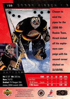 1996-97 SP #159 Corey Hirsch Back