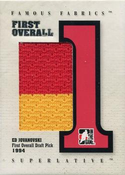 2007-08 In The Game Superlative - Famous Fabrics First Overall Silver #FO-13 Ed Jovanovski  Front