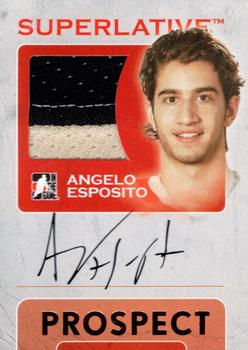 2007-08 In The Game Superlative - Prospects Jerseys Autographs Gold #SP-AE Angelo Esposito  Front