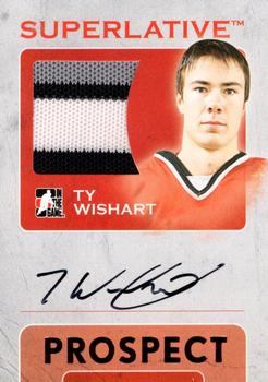 2007-08 In The Game Superlative - Prospects Jerseys Autographs Gold #SP-TW Ty Wishart  Front