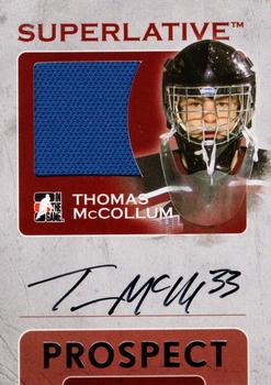 2007-08 In The Game Superlative - Prospects Jerseys Autographs Silver #SP-TM Thomas McCollum  Front