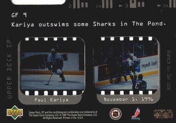 1996-97 SP - NHL Game Film #GF9 Paul Kariya Back