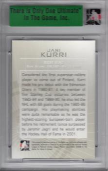 2007-08 In The Game Ultimate Memorabilia #69 Jari Kurri  Back
