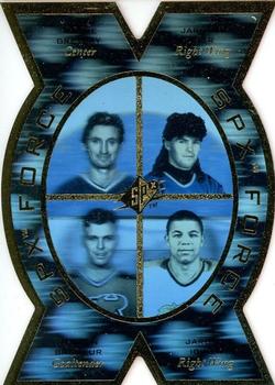 1996-97 SP - SPx Force #SPX5 Jarome Iginla / Jaromir Jagr / Wayne Gretzky / Martin Brodeur Front
