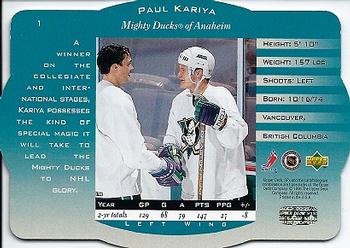 1996-97 SPx #1 Paul Kariya Back