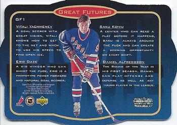 1996-97 SPx #GF1 Wayne Gretzky / Saku Koivu / Vitali Yachmenev / Daniel Alfredsson / Eric Daze Back
