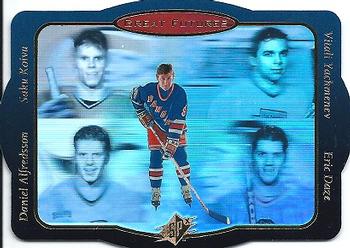 1996-97 SPx #GF1 Wayne Gretzky / Saku Koivu / Vitali Yachmenev / Daniel Alfredsson / Eric Daze Front