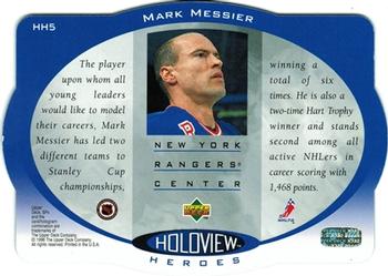 1996-97 SPx - Holoview Heroes #HH5 Mark Messier Back