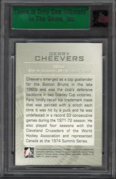 2007-08 In The Game Ultimate Memorabilia - Gold #NNO Gerry Cheevers  Back