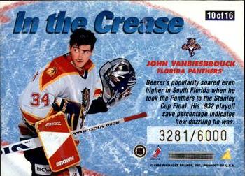 1996-97 Summit - In the Crease #10 John Vanbiesbrouck Back