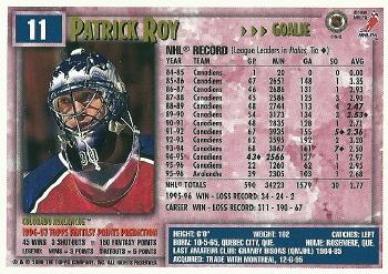 1996-97 Topps NHL Picks #11 Patrick Roy Back