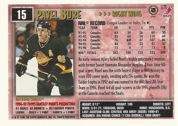 1996-97 Topps NHL Picks #15 Pavel Bure Back
