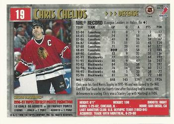1996-97 Topps NHL Picks #19 Chris Chelios Back