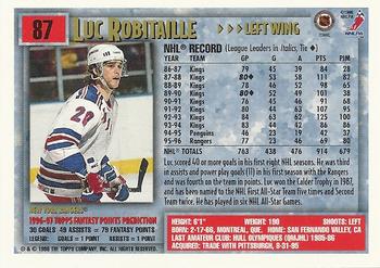 1996-97 Topps NHL Picks #87 Luc Robitaille Back