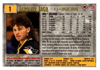 1996-97 Topps NHL Picks #1 Jaromir Jagr Back