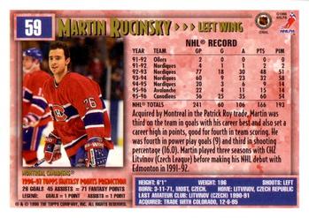 1996-97 Topps NHL Picks #59 Martin Rucinsky Back