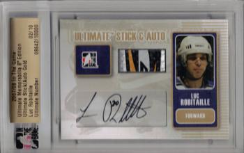 2007-08 In The Game Ultimate Memorabilia - Sticks Autos Gold #11 Luc Robitaille  Front