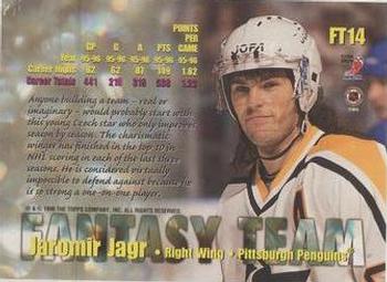 1996-97 Topps NHL Picks - Fantasy Team #FT14 Jaromir Jagr Back