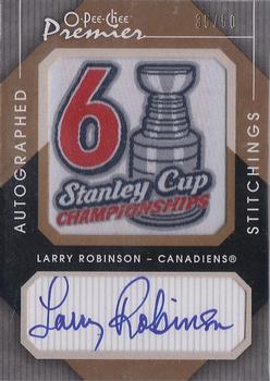 2007-08 O-Pee-Chee Premier - Autographed Premier Stitchings #APS-LR Larry Robinson  Front