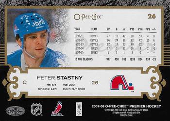 2007-08 O-Pee-Chee Premier - Gold #26 Peter Stastny  Back