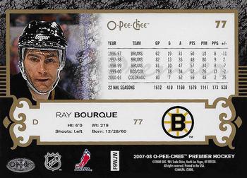 2007-08 O-Pee-Chee Premier - Gold #77 Ray Bourque  Back