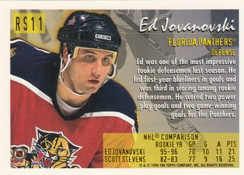 1996-97 Topps NHL Picks - Rookie Stars #RS11 Ed Jovanovski Back