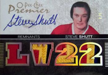 2007-08 O-Pee-Chee Premier - Remnants Quads Patches Autographs #PR-SS Steve Shutt  Front