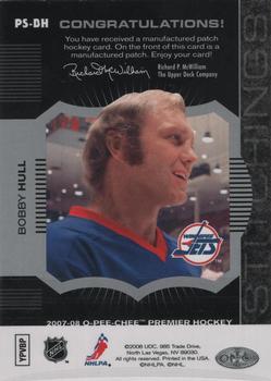 2007-08 O-Pee-Chee Premier - Stitchings #PS-BH Bobby Hull  Back