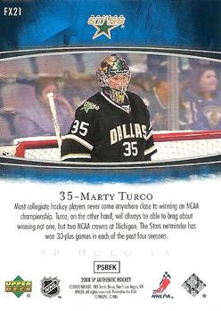 2007-08 SP Authentic - Holoview FX #FX21 Marty Turco  Back