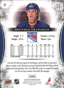 2007-08 SP Authentic - Limited #32 Brendan Shanahan  Back