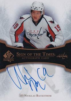 2007-08 SP Authentic - Sign of the Times #ST-BA Nicklas Backstrom  Front
