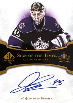 2007-08 SP Authentic - Sign of the Times #ST-JB Jonathan Bernier  Front