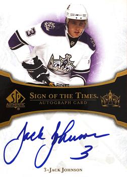 2007-08 SP Authentic - Sign of the Times #ST-JJ Jack Johnson  Front