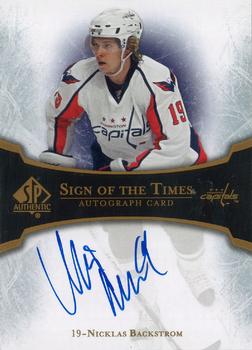 2007-08 SP Authentic - Sign of the Times #ST-NB Nicklas Backstrom  Front