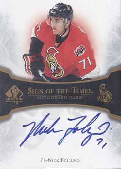 2007-08 SP Authentic - Sign of the Times #ST-NF Nick Foligno  Front