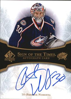2007-08 SP Authentic - Sign of the Times #ST-NO Fredrik Norrena  Front