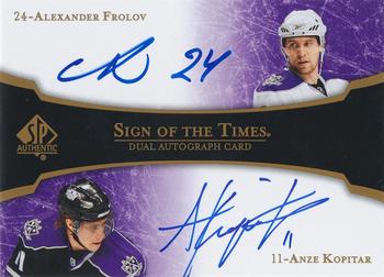 2007-08 SP Authentic - Sign of the Times Duals #ST2-FK Alexander Frolov / Anze Kopitar  Front